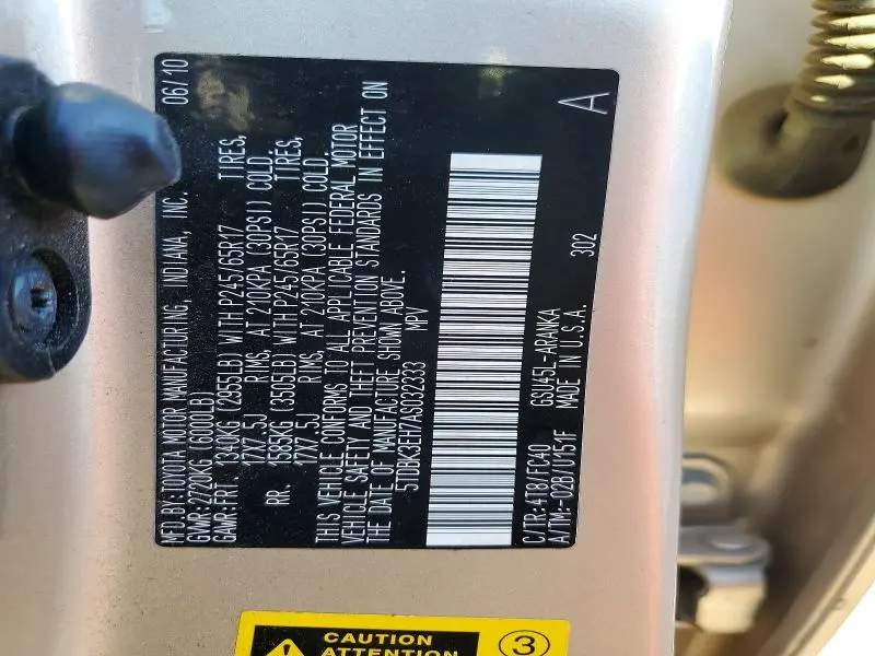 2010 TOYOTA HIGHLANDER   