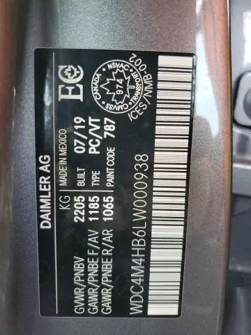 2020 MERCEDES-BENZ GLB 250 4MATIC  