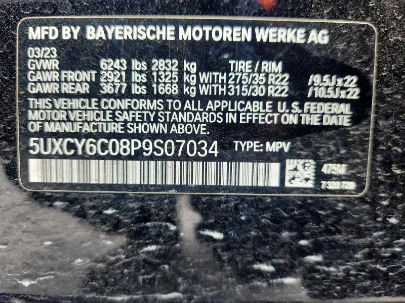 2023 BMW X6 XDRIVE40I  