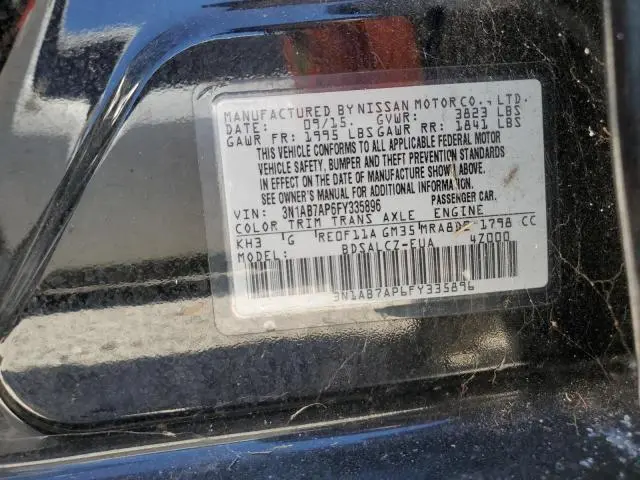 2015 NISSAN SENTRA S  