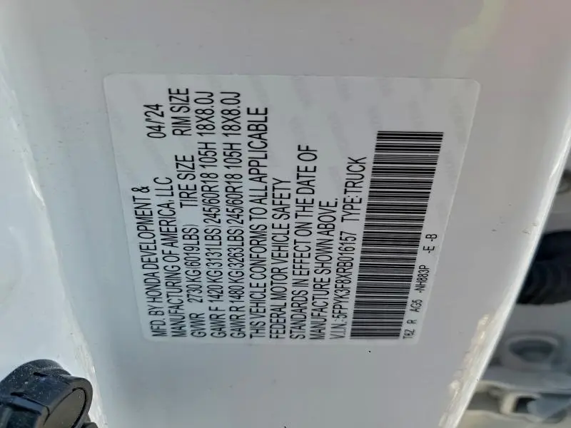 2024 HONDA RIDGELINE BLACK EDITION  