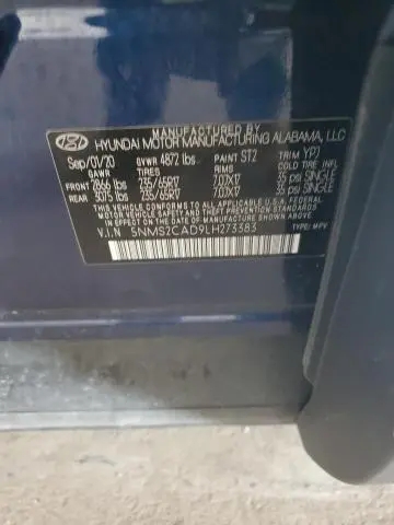 2020 HYUNDAI SANTA FE SE  