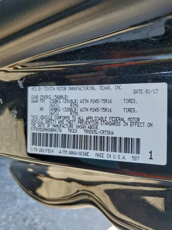 2017 TOYOTA TACOMA ACCESS CAB  