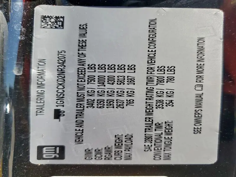 2022 CHEVROLET SUBURBAN C1500 LT  