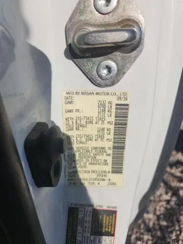 2016 NISSAN FRONTIER S  
