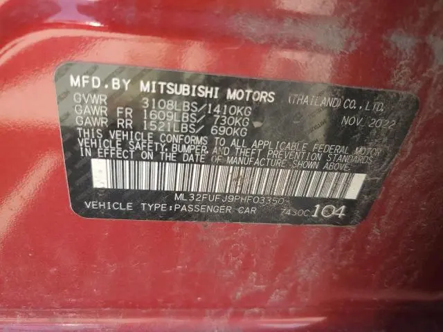 2023 MITSUBISHI MIRAGE G4 ES  