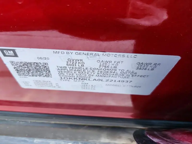 2020 GMC ACADIA SLE  