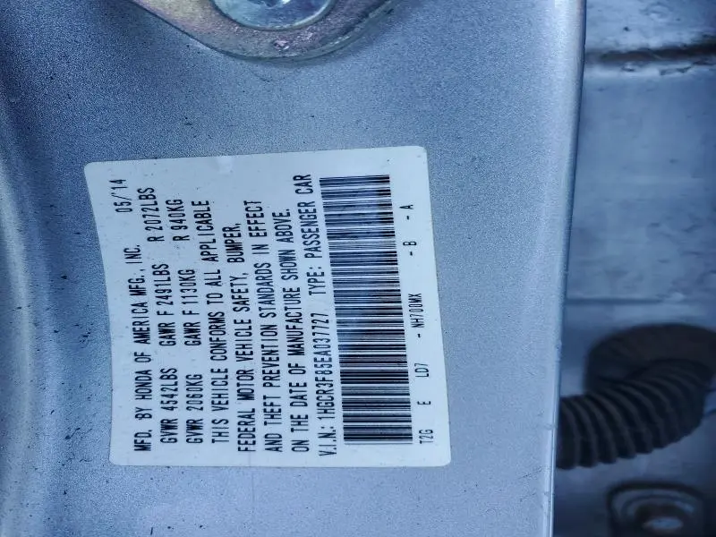 2014 HONDA ACCORD EXL  