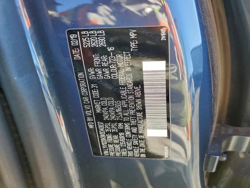 2019 VOLVO XC60 T5 MOMENTUM  