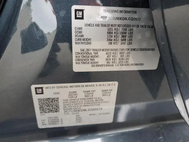 2020 GMC SIERRA K1500 SLT  