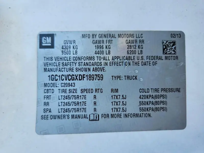 2013 CHEVROLET SILVERADO C2500 HEAVY DUTY  