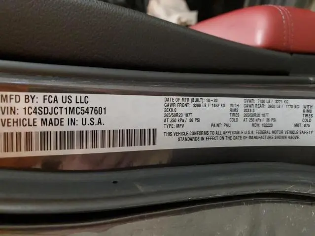 2021 DODGE DURANGO R/T  