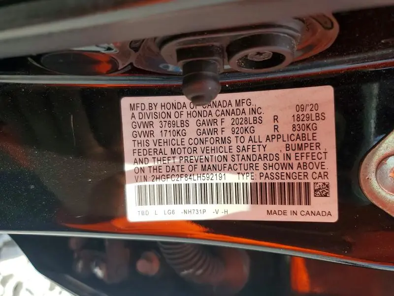 2020 HONDA CIVIC SPORT  