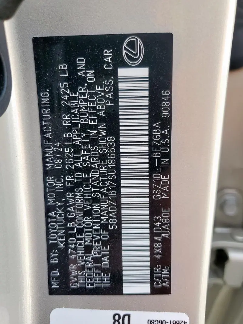 2025 LEXUS ES 350 BASE
