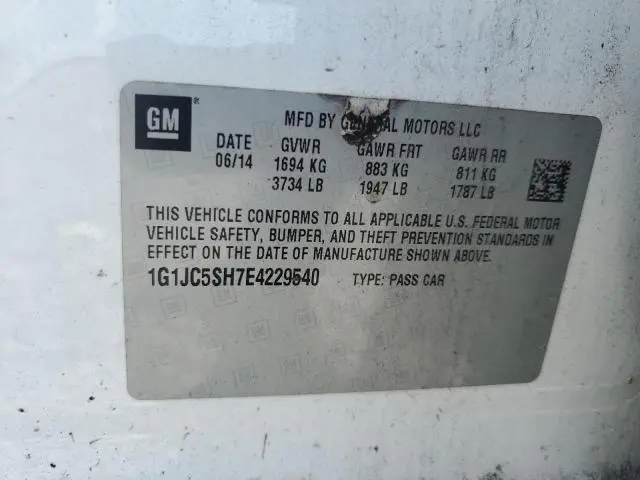 2014 CHEVROLET SONIC   