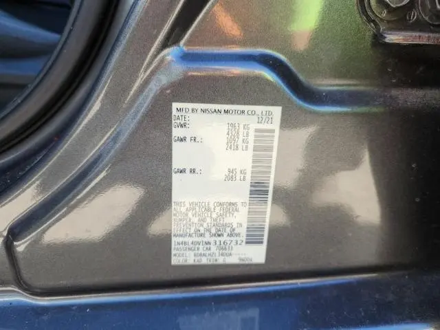 2022 NISSAN ALTIMA SV  