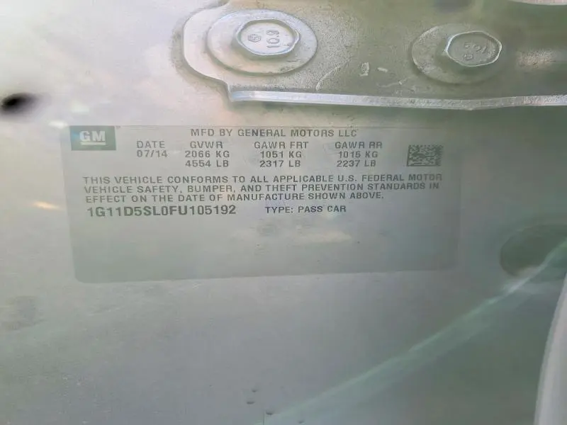 2015 CHEVROLET MALIBU 2LT  