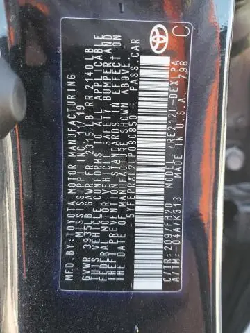 2020 TOYOTA COROLLA LE