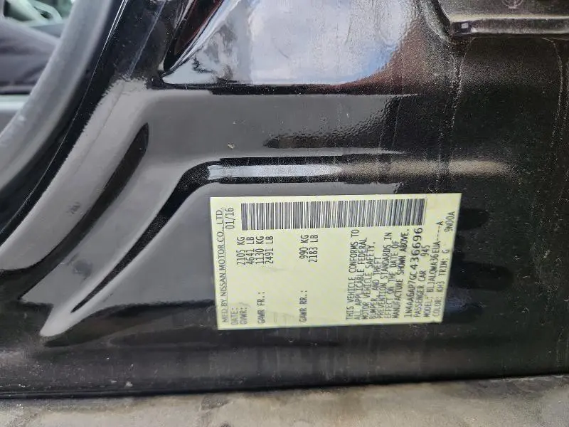 2016 NISSAN MAXIMA 3.5 S  