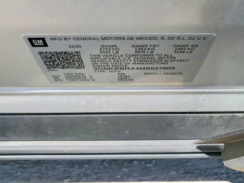 2021 CHEVROLET BLAZER 1LT  