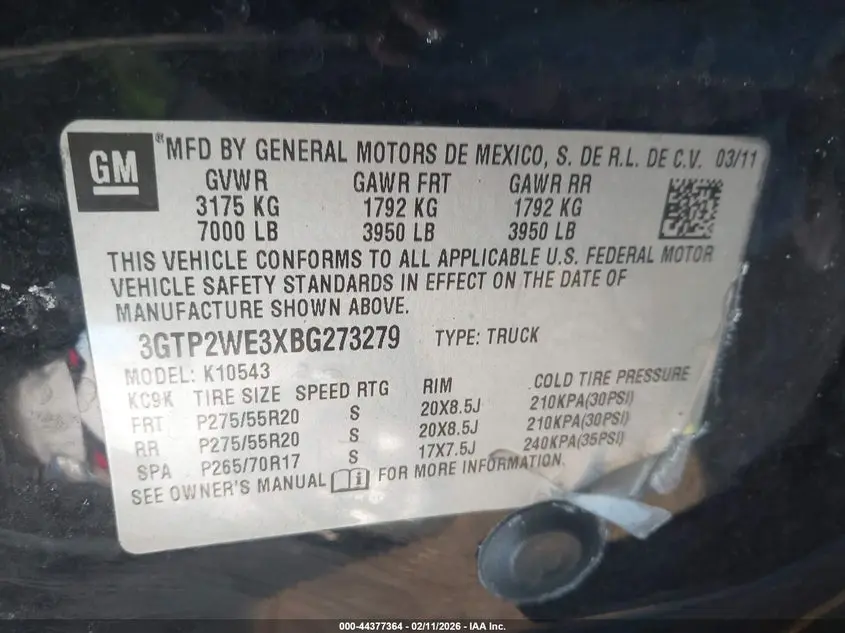 2011 GMC SIERRA 1500 SLT