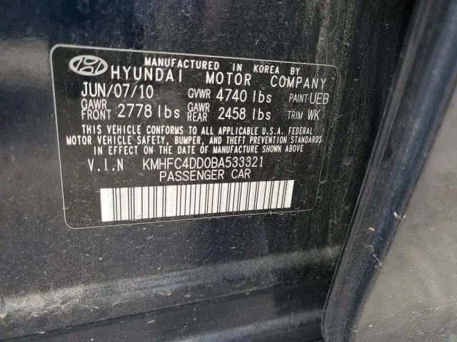 2011 HYUNDAI AZERA GLS  