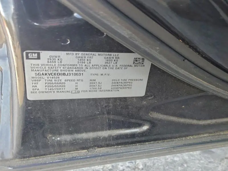 2011 BUICK ENCLAVE CXL  