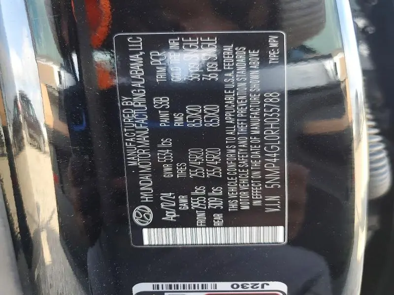 2024 HYUNDAI SANTA FE LIMITED  