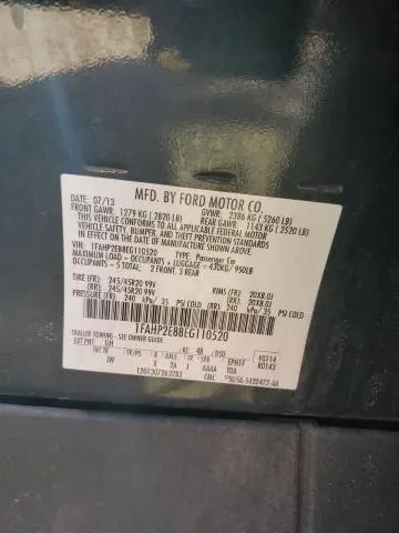 2014 FORD TAURUS SEL