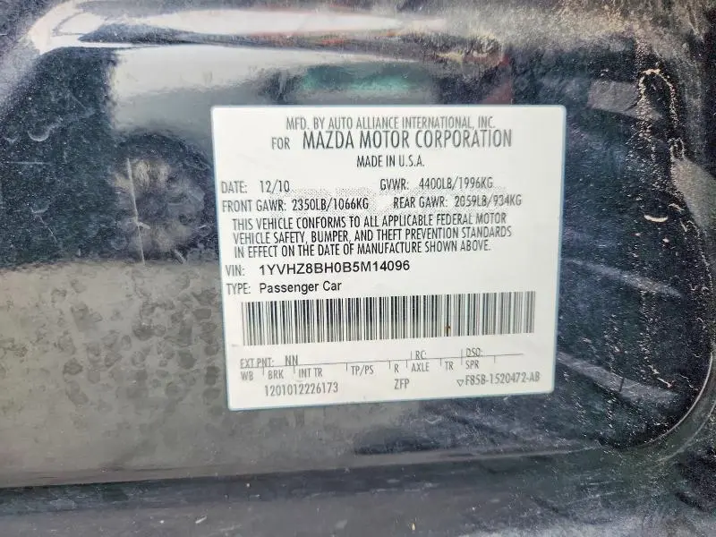 2011 MAZDA 6 I  