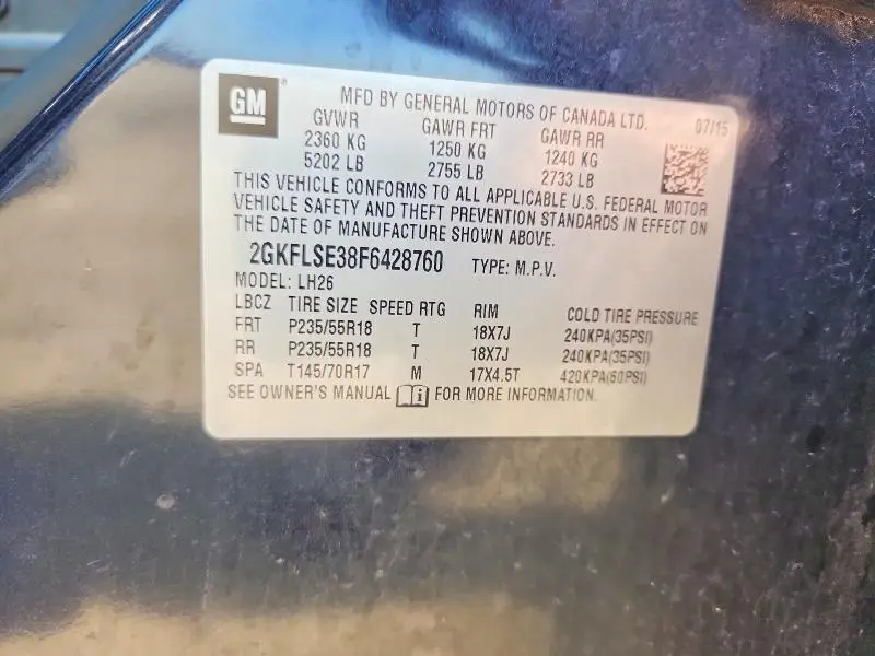 2015 GMC TERRAIN SLT  