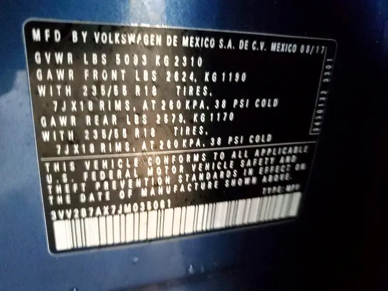 2018 VOLKSWAGEN TIGUAN SE  