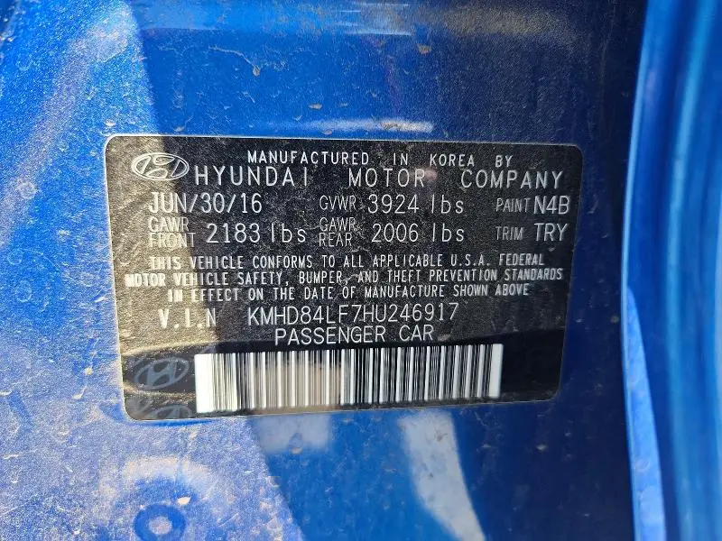 2017 HYUNDAI ELANTRA VALUE EDITION  