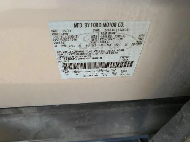 2013 FORD EXPLORER XLT  