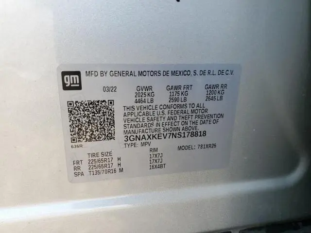 2022 CHEVROLET EQUINOX LT