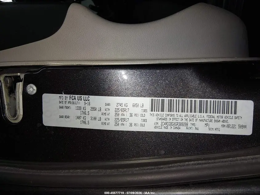 2016 DODGE GRAND CARAVAN SE PLUS