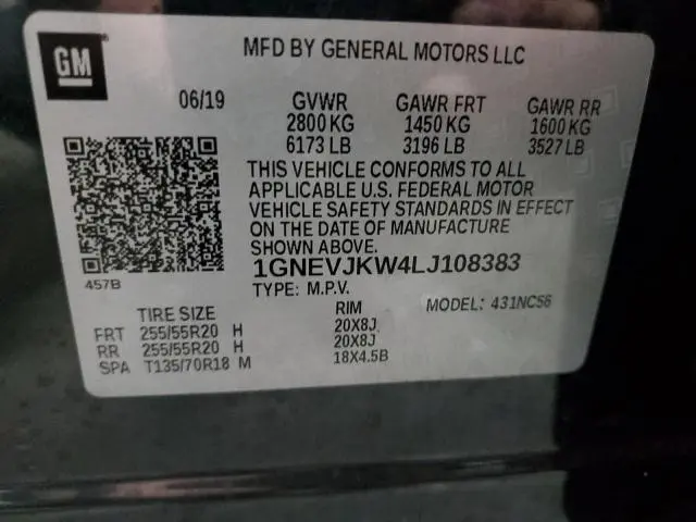 2020 CHEVROLET TRAVERSE RS  