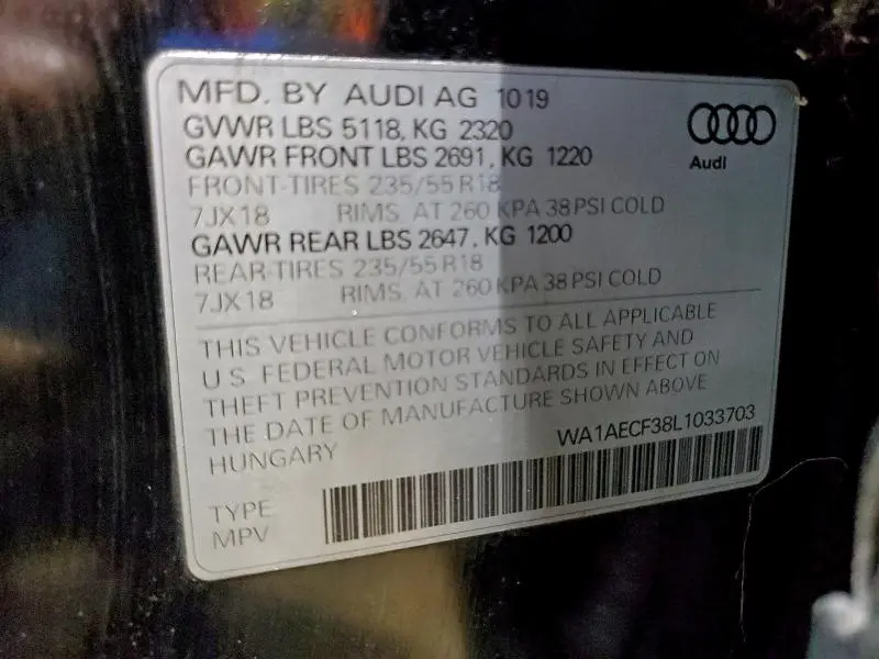 2020 AUDI Q3 PREMIUM  