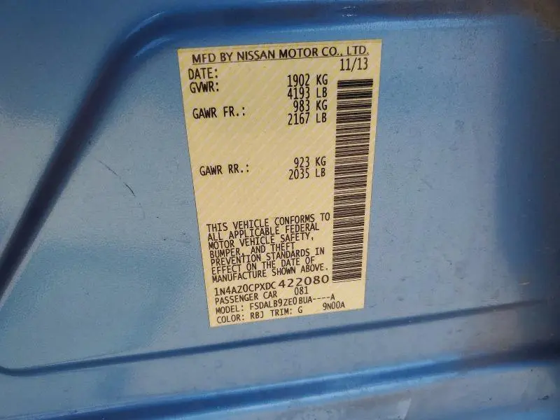 2013 NISSAN LEAF S  