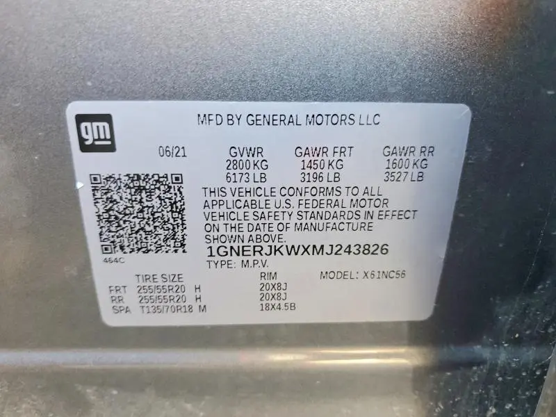 2021 CHEVROLET TRAVERSE RS  