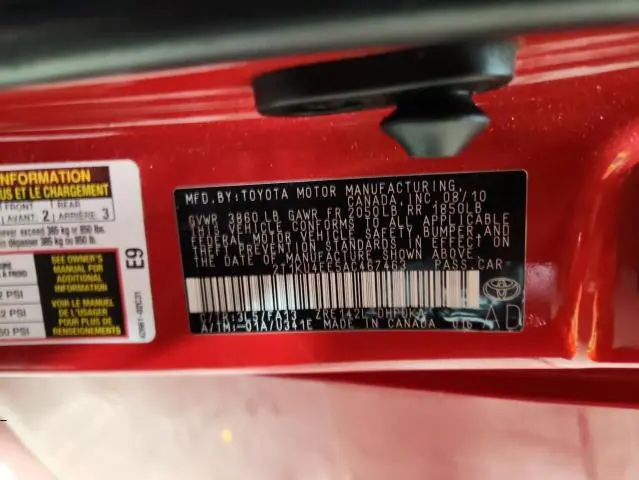 2010 TOYOTA COROLLA MATRIX   