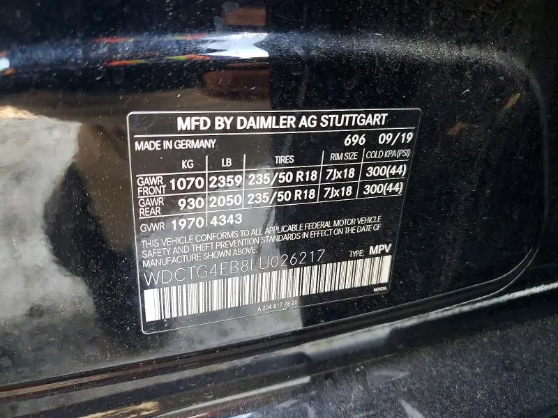 2020 MERCEDES-BENZ GLA 250  