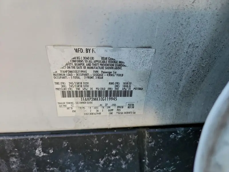 2014 FORD TAURUS POLICE INTERCEPTOR  