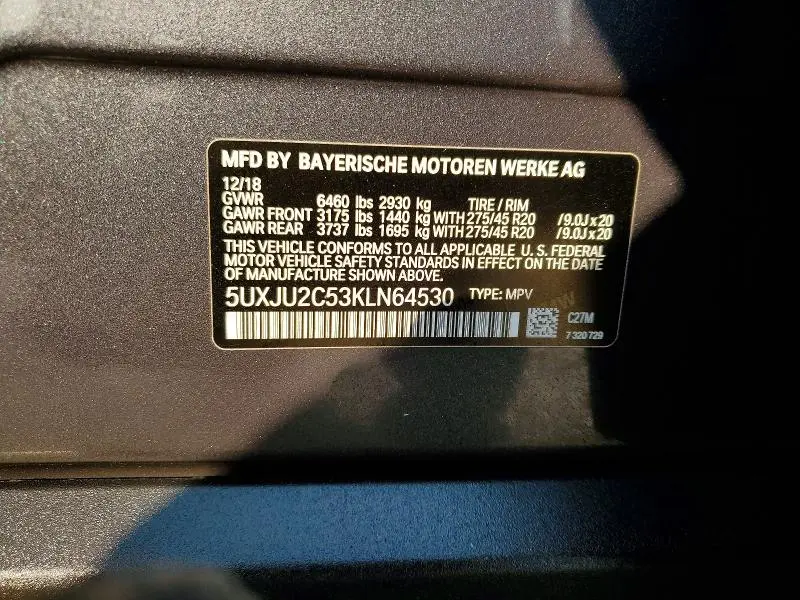 2019 BMW X5 XDRIVE50I  