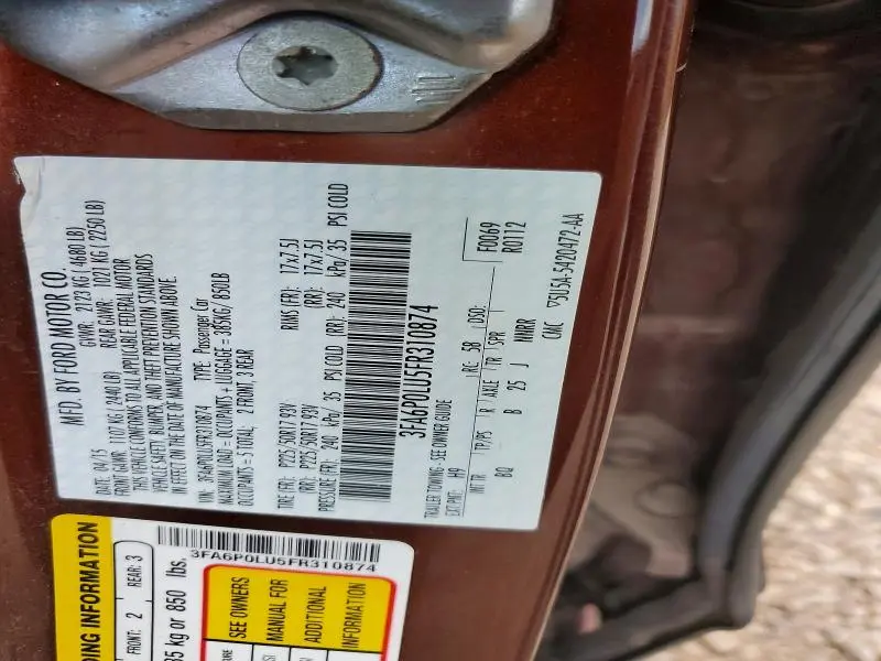 2015 FORD FUSION SE HYBRID  