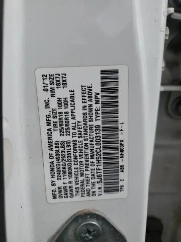 2012 HONDA CROSSTOUR EXL  