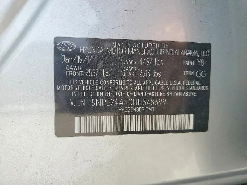 2017 HYUNDAI SONATA BASE  