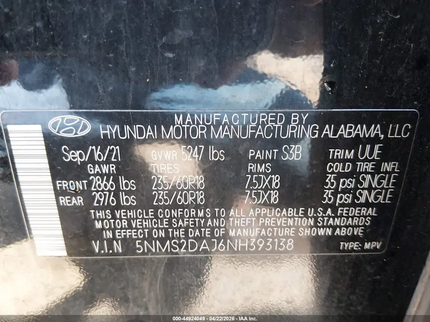 2022 HYUNDAI SANTA FE SEL