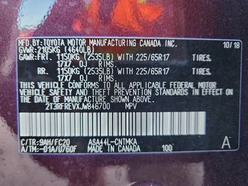 2018 TOYOTA RAV4 ADVENTURE  