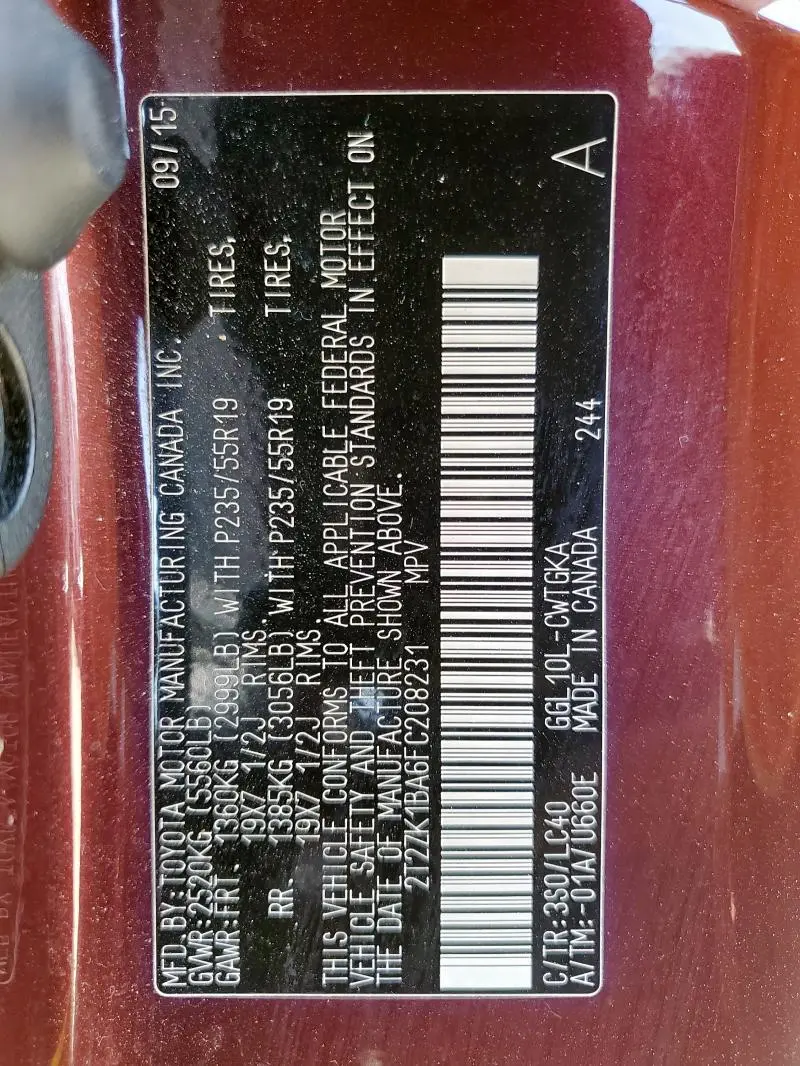 2015 LEXUS RX 350  